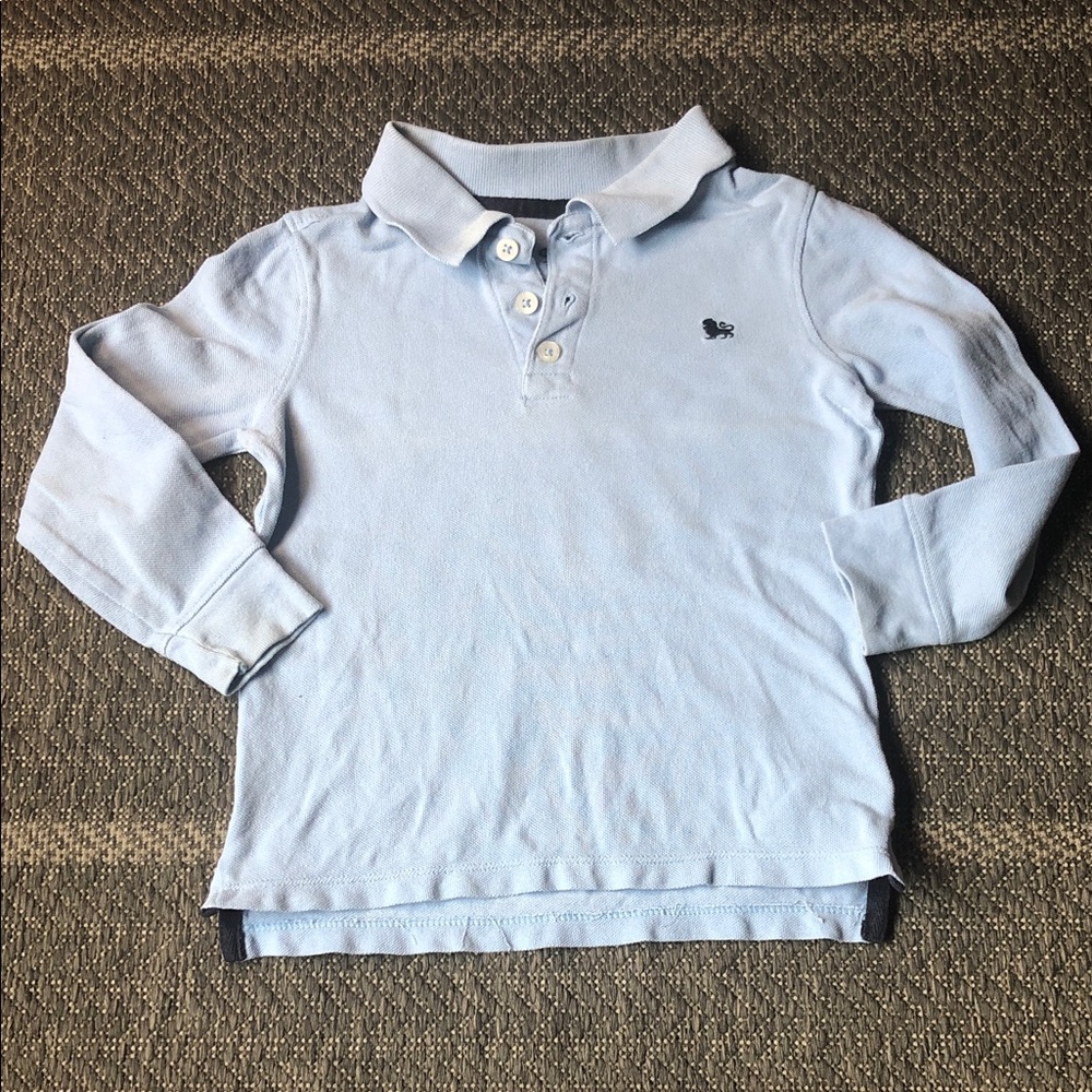Old Navy Baby Blue Long-Sleeve Polo Top